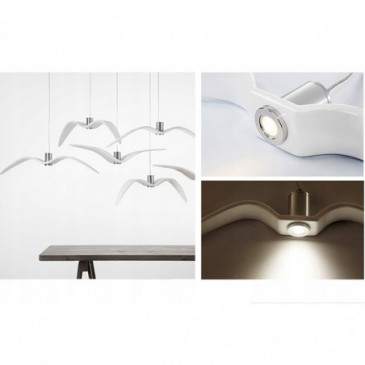 Lampe LED suspendue design oiseau