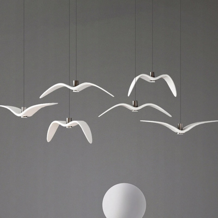 Lampe LED suspendue design oiseau