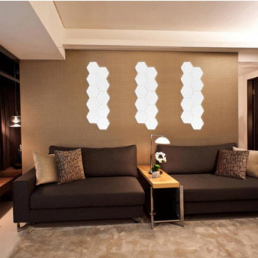 Lampe murale LED hexagonale à capteur tactile, 1 à 10 pièces