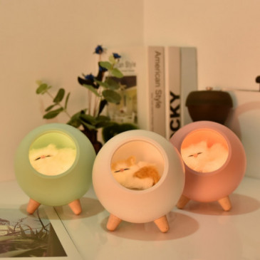 Lampe LED Chat mignon USB à intensité tactile