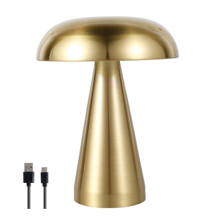 Lampe led de table au design rétro forme champignon