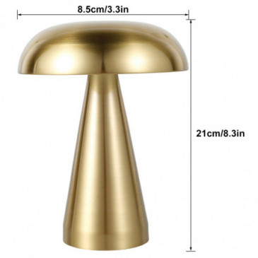 Lampe led de table au design rétro forme champignon